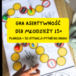 Gra planszowa ASERTYWNOŚĆ dla młodzieży 15+(DO DRUKU). POMOC EDUKACYJNA