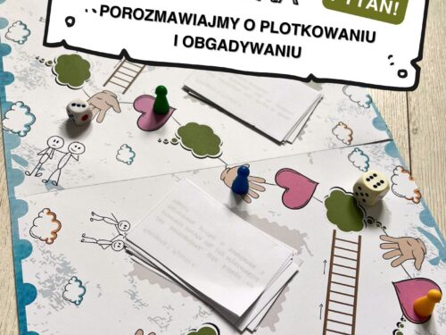 Gra planszowa "Plotka. Porozmawiajmy o plotkowaniu i obgadywaniu" dla dzieci 7-9 lat. Pomoc edukacyjna do druku e-book