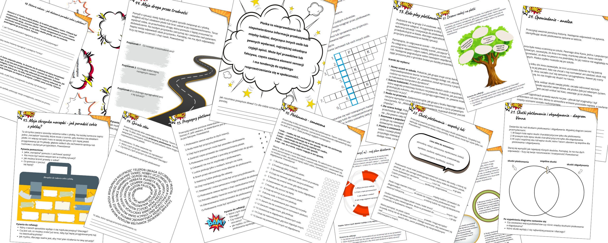 Karty pracy o plotkowaniu