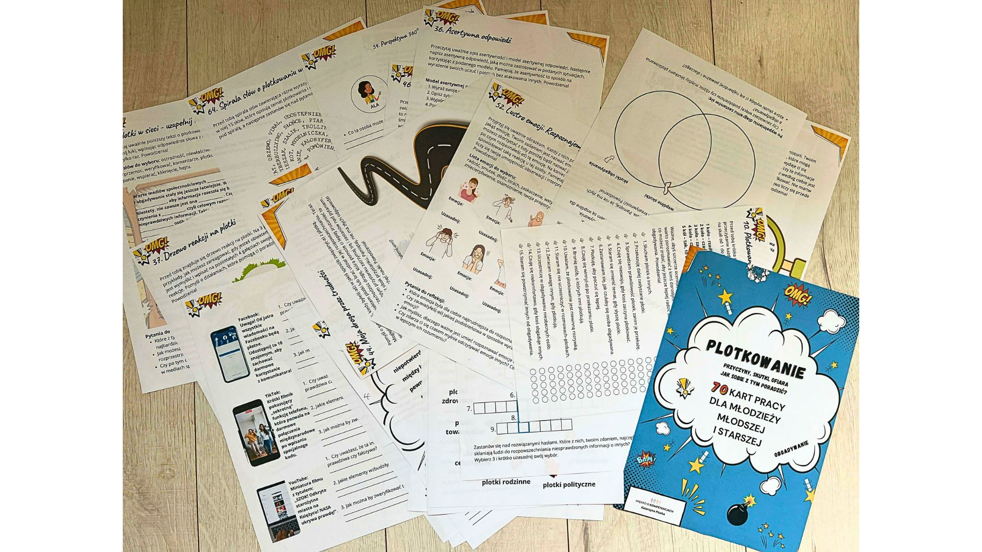 karty pracy o plotkowaniu