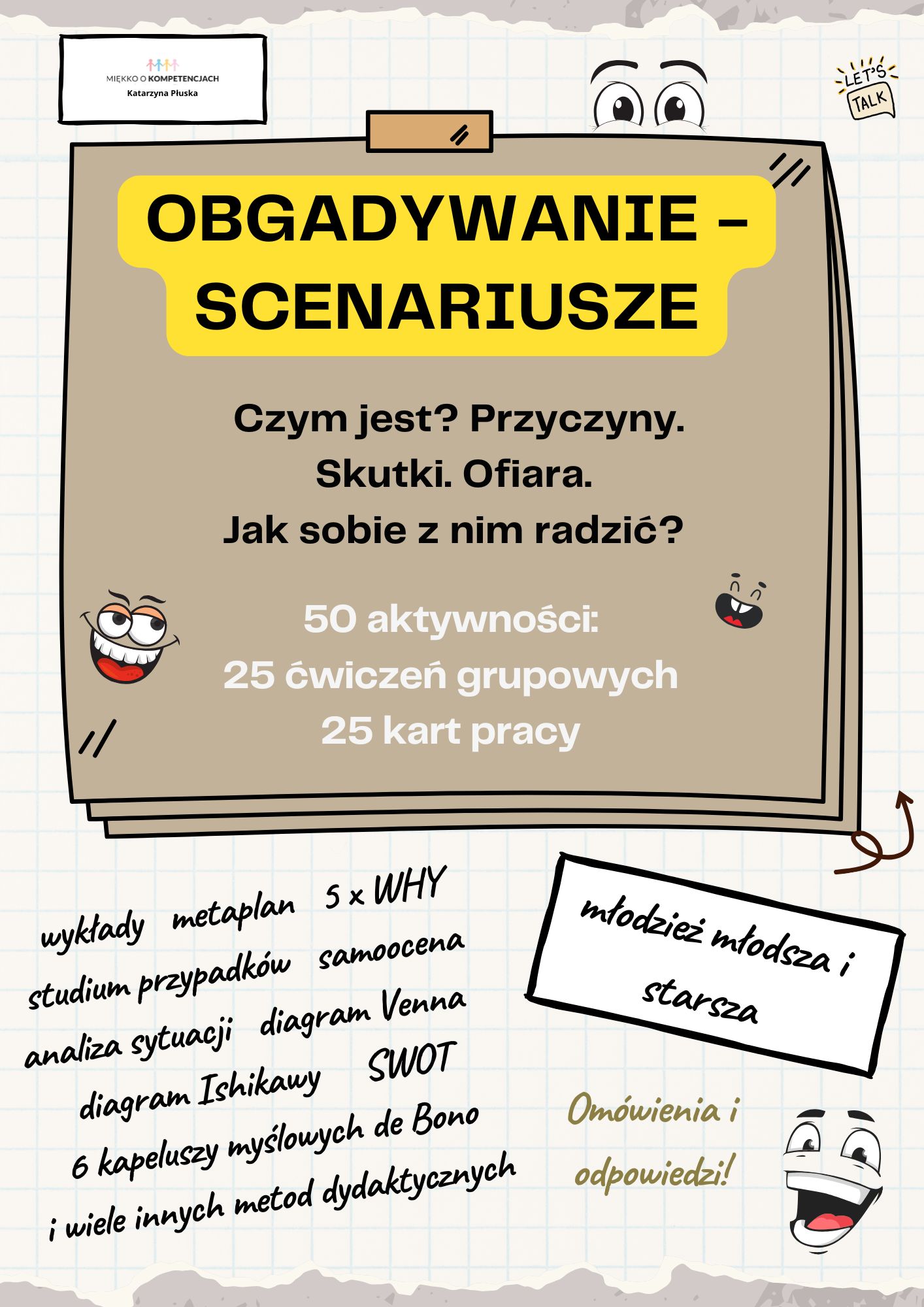 Obgadywanie – scenariusze. 50 aktywności 25 ćwiczeń grupowych i 25 kart pracy dla młodzieży 10–18 lat Obgadywanie – scenariusze. 50 aktywności 25 ćwiczeń grupowych i 25 kart pracy dla młodzieży 10–18 lat