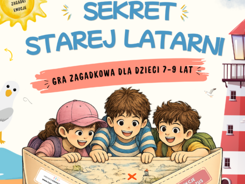 zagadkowy escape room dla dzieci Escape room. Wakacyjny sekret starej latarni! Gra zagadkowa dla dzieci w wieku 7–9 lat